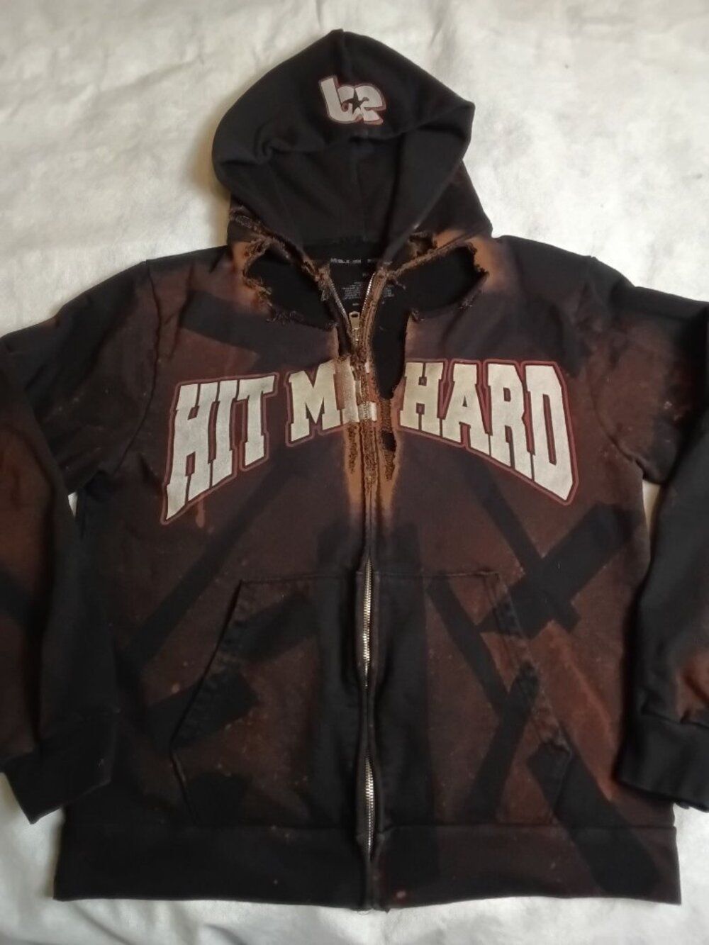 2024 Billie Eilish Hoodie XL Hit Me Hard And Soft Tour THRASHED Bleached